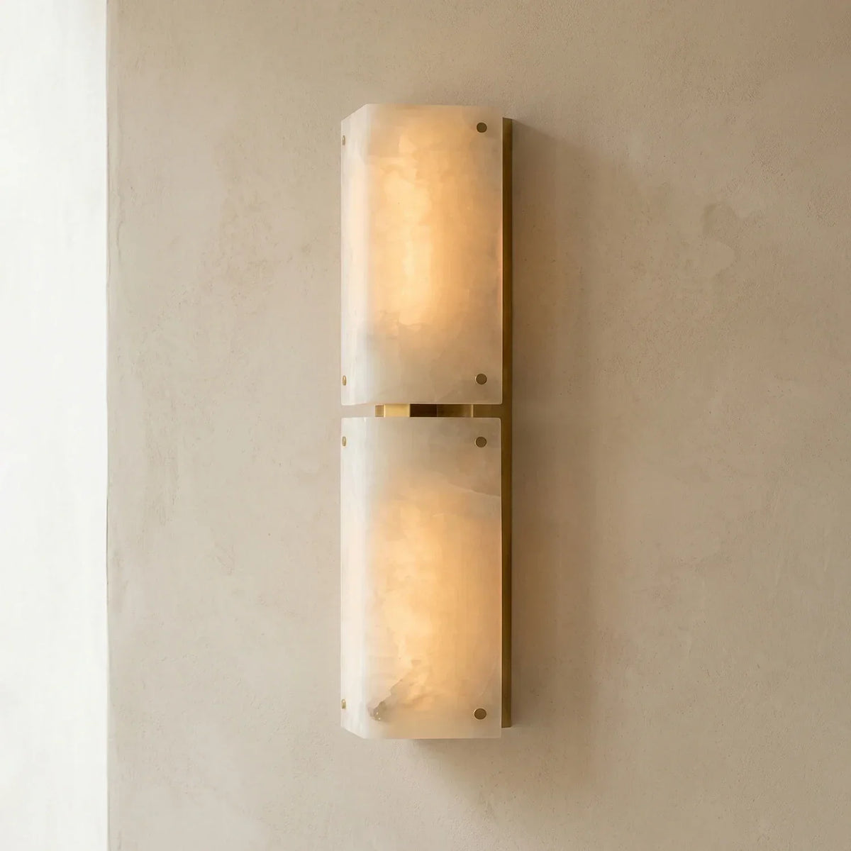 Double Panel Aurelia Alabaster Wall Lamp – Alabaster detail 11