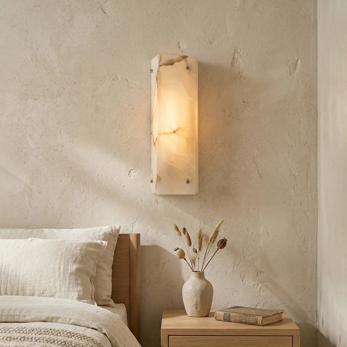 Double Panel Aurelia Alabaster Wall Lamp – Alabaster detail 5