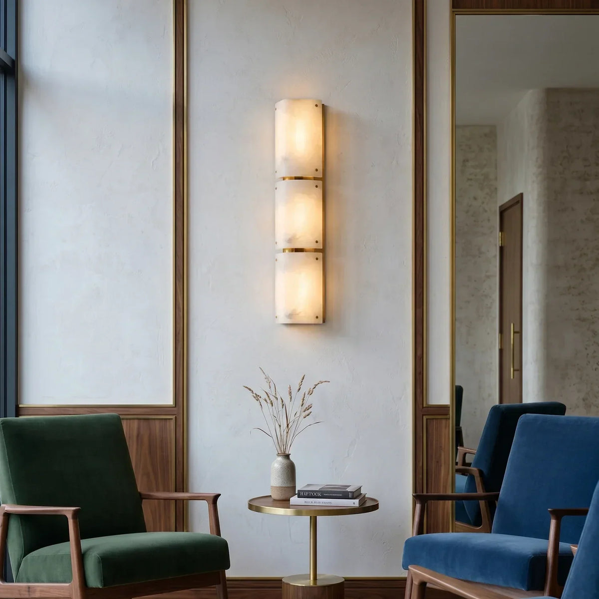 Double Panel Aurelia Alabaster Wall Lamp – Alabaster detail 6