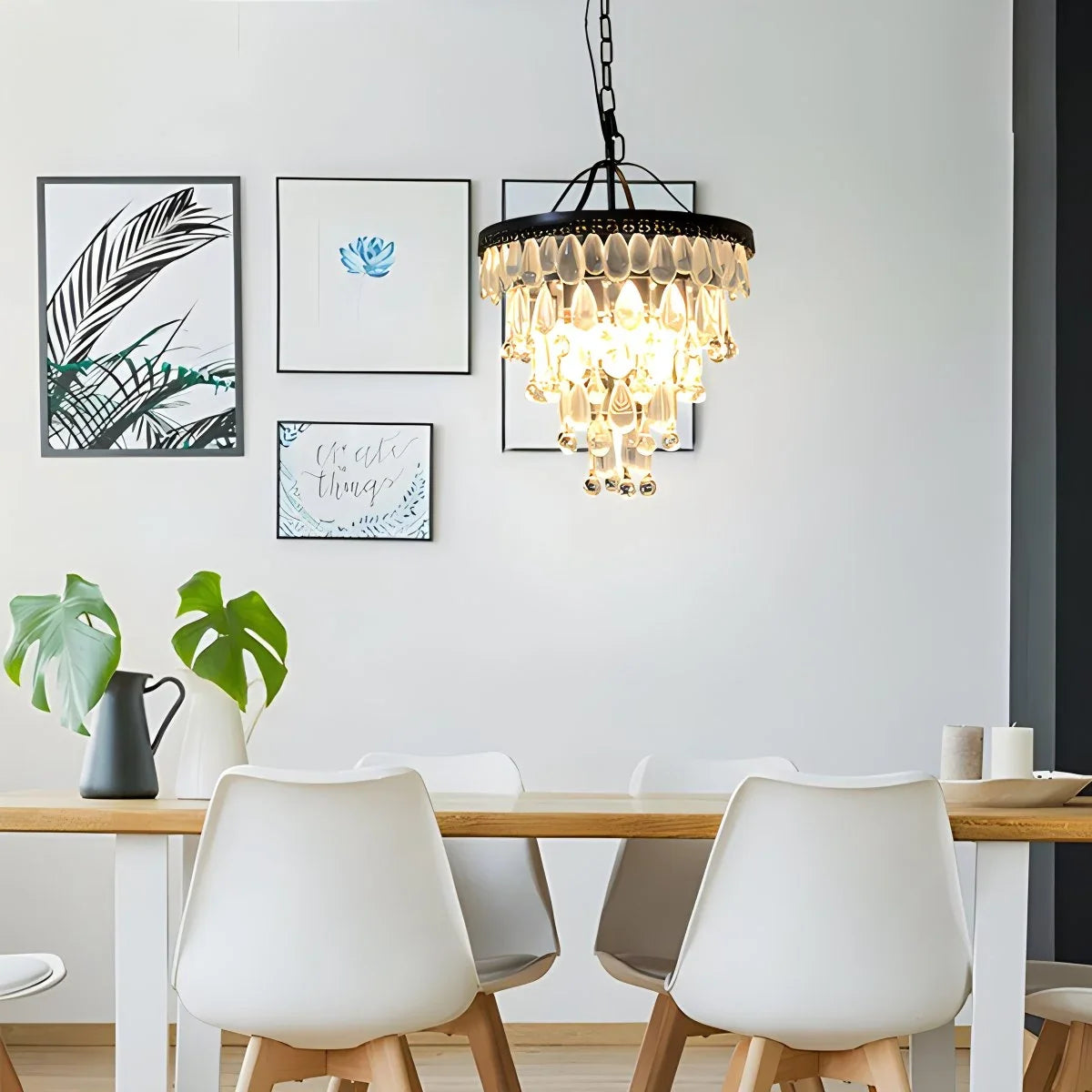 Droplet Crystal Chandelier for Dining Room – Crystal detail 2