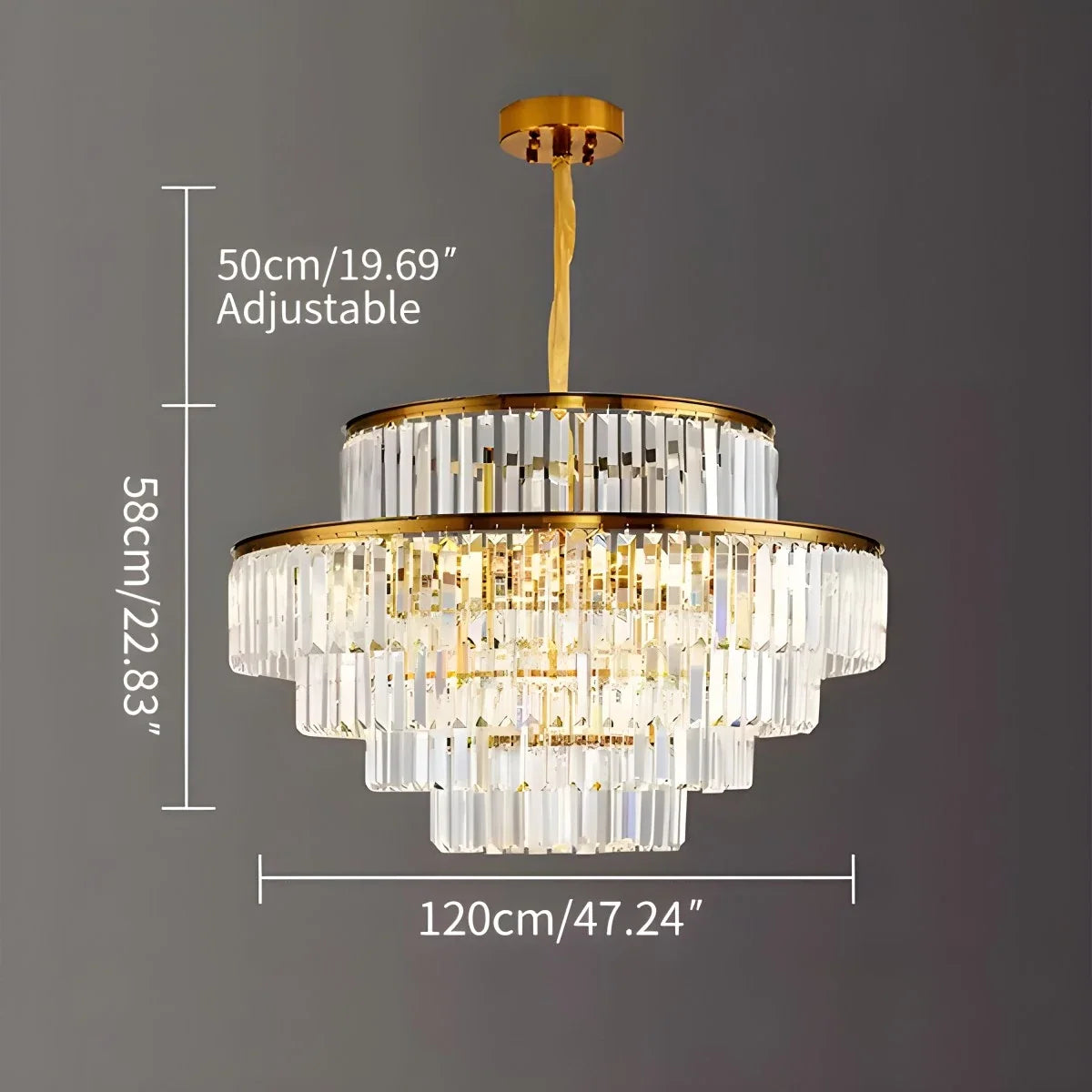 Light Crystal Chandelier for Living Room – Crystal detail 24
