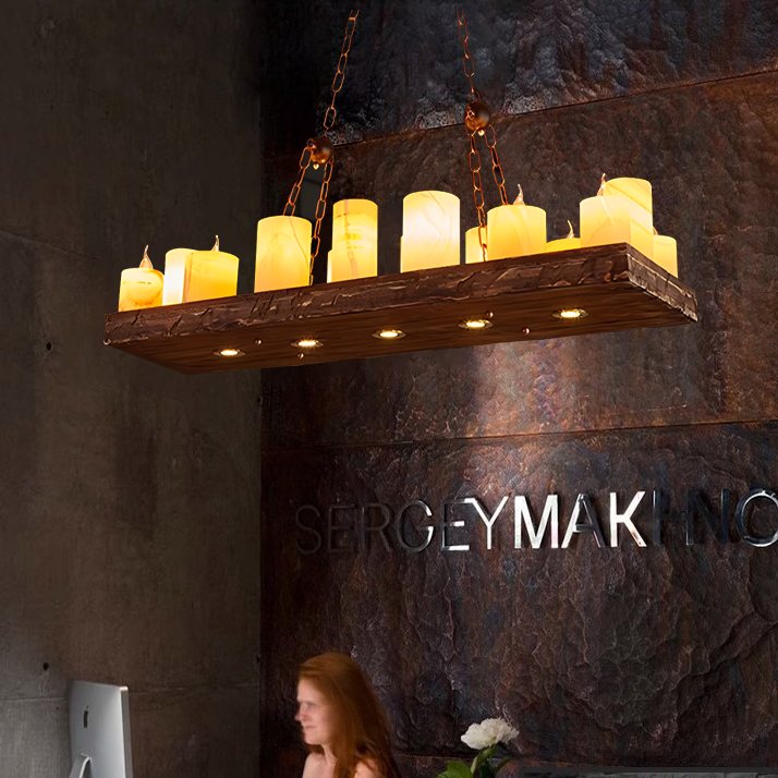 Austin Farmhouse Candle Chandelier – detail 2