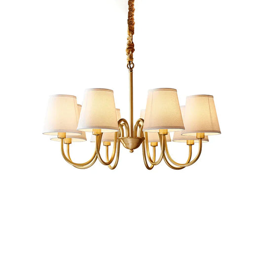 Fazrpip Retro Gold Copper Chandelier