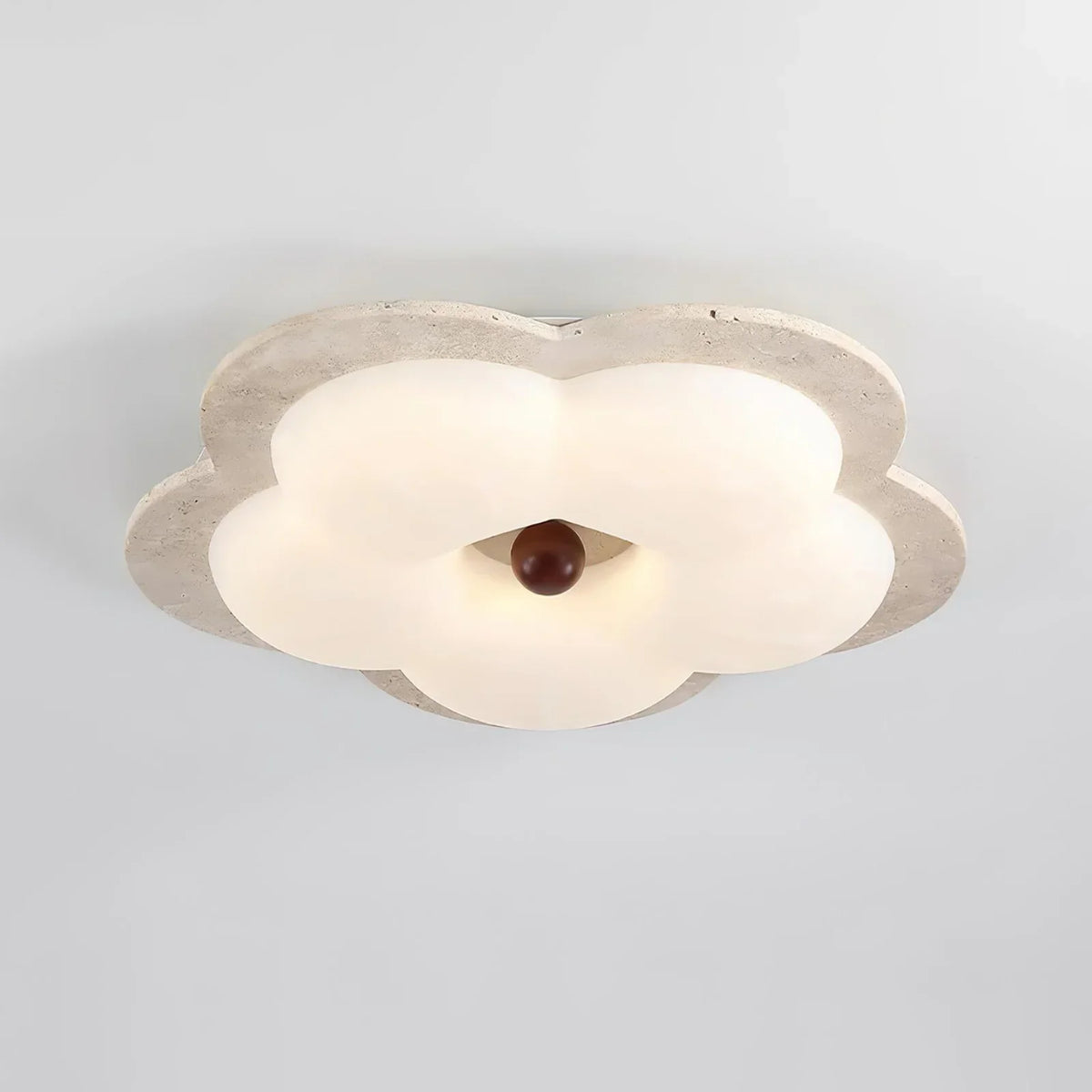 Flower Travertine Lumi Ceiling Light – Travertine detail 10