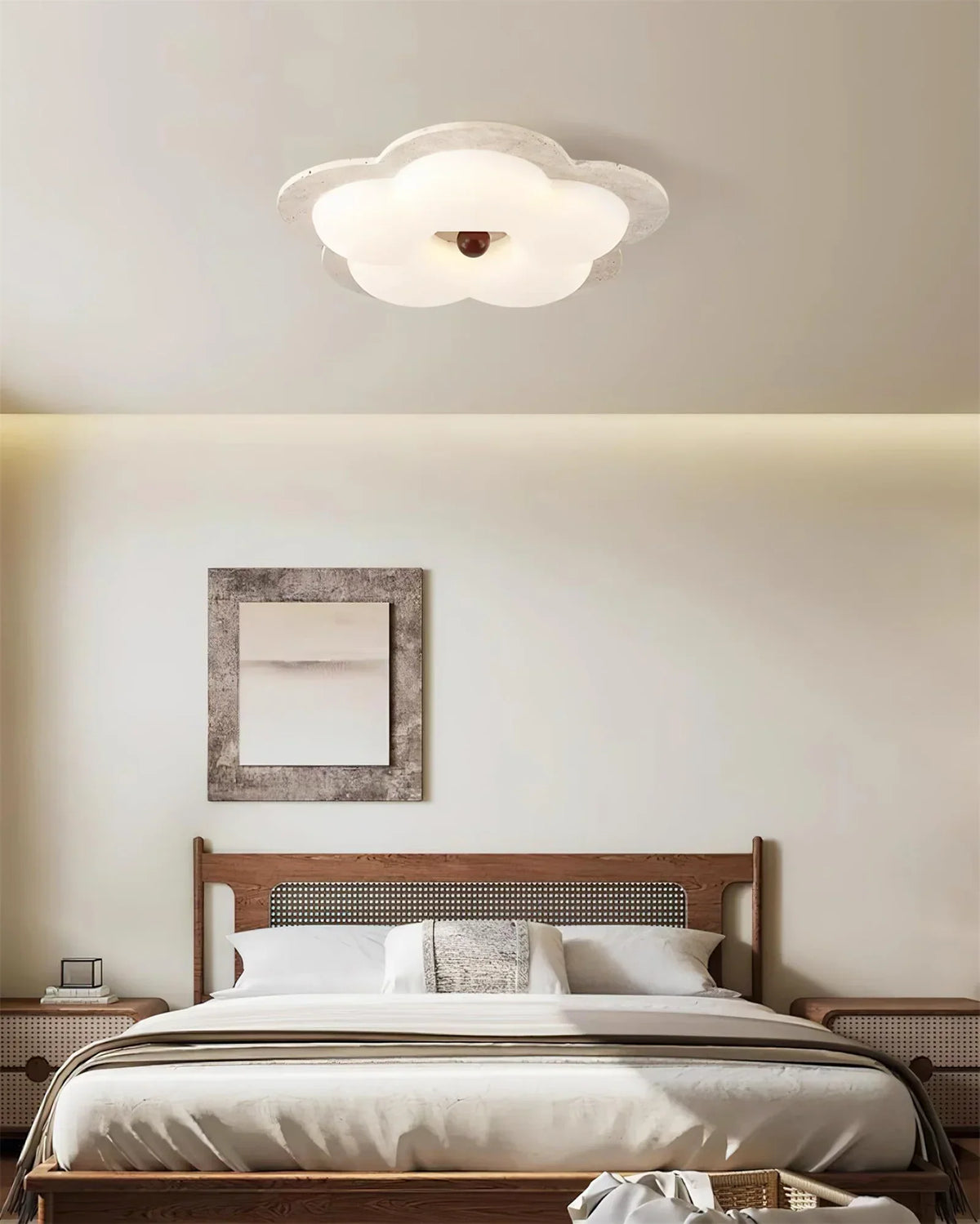 Flower Travertine Lumi Ceiling Light – Travertine detail 5