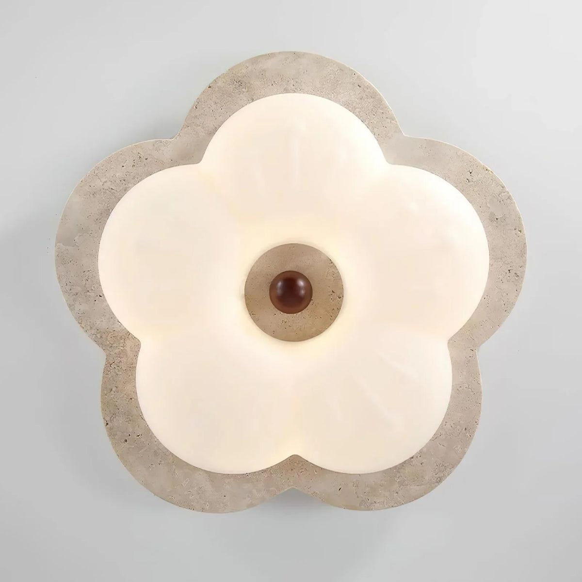 Flower Travertine Lumi Ceiling Light – Travertine detail 9