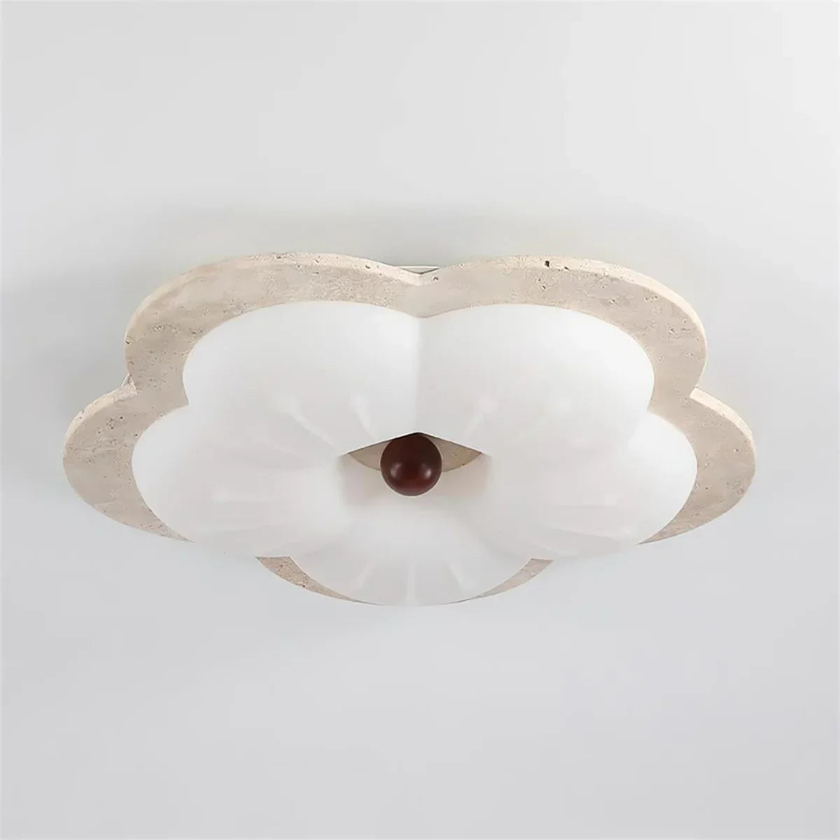 Flower Travertine Lumi Ceiling Light – Travertine detail 11