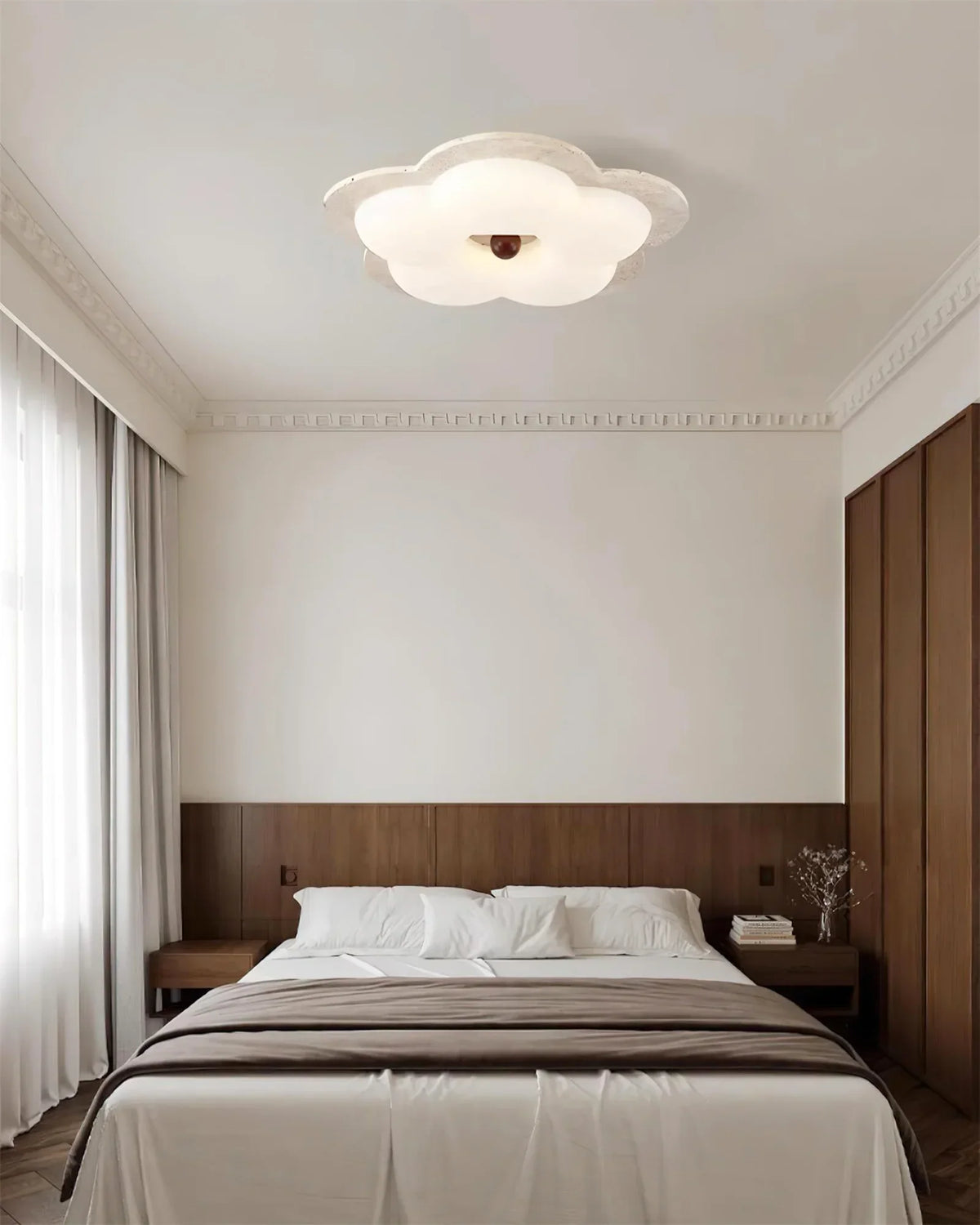 Flower Travertine Lumi Ceiling Light – Travertine detail 6