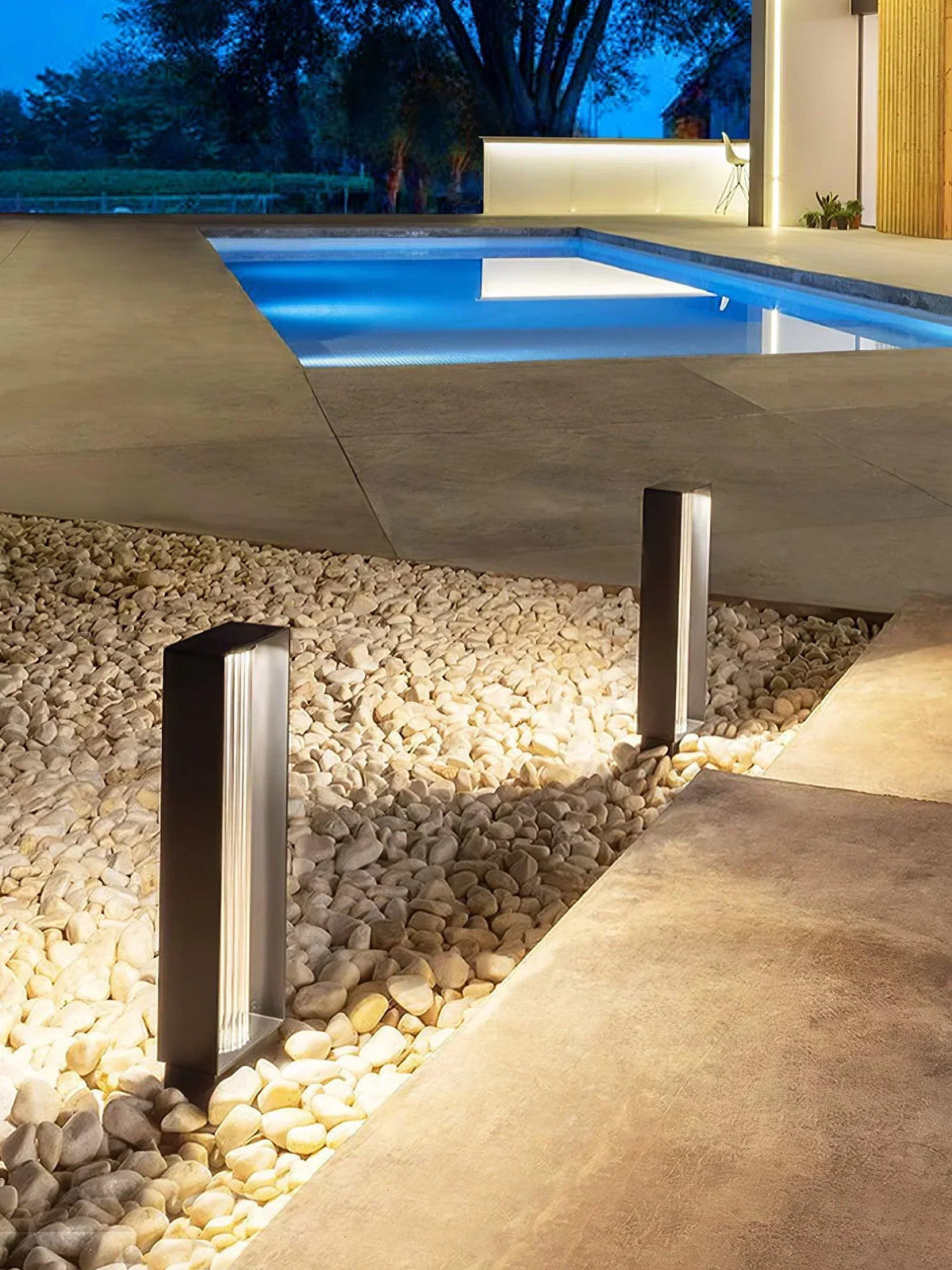 Frame Acrylic Outdoor Post Lamp Steel – Steel detail 10