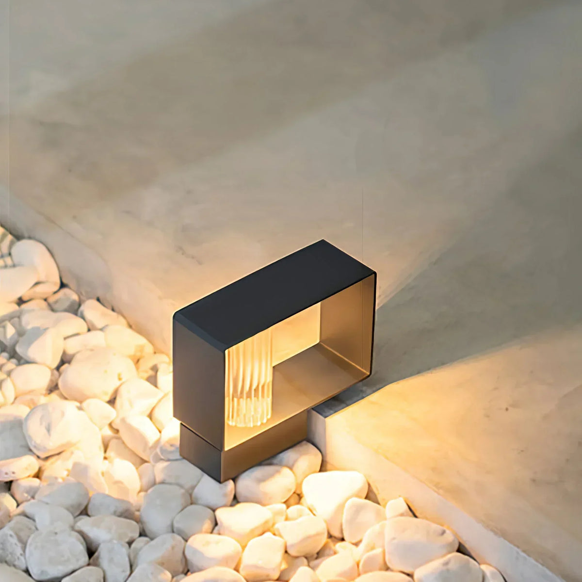 Frame Acrylic Outdoor Post Lamp Steel – Steel detail 9