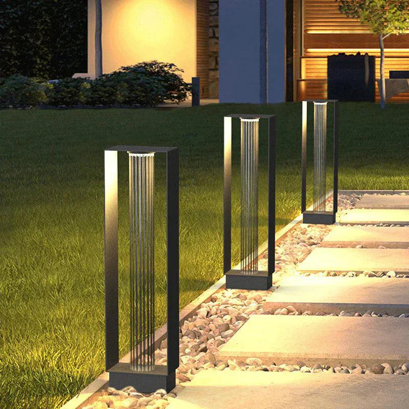 Frame Acrylic Outdoor Post Lamp Steel – Steel detail 7