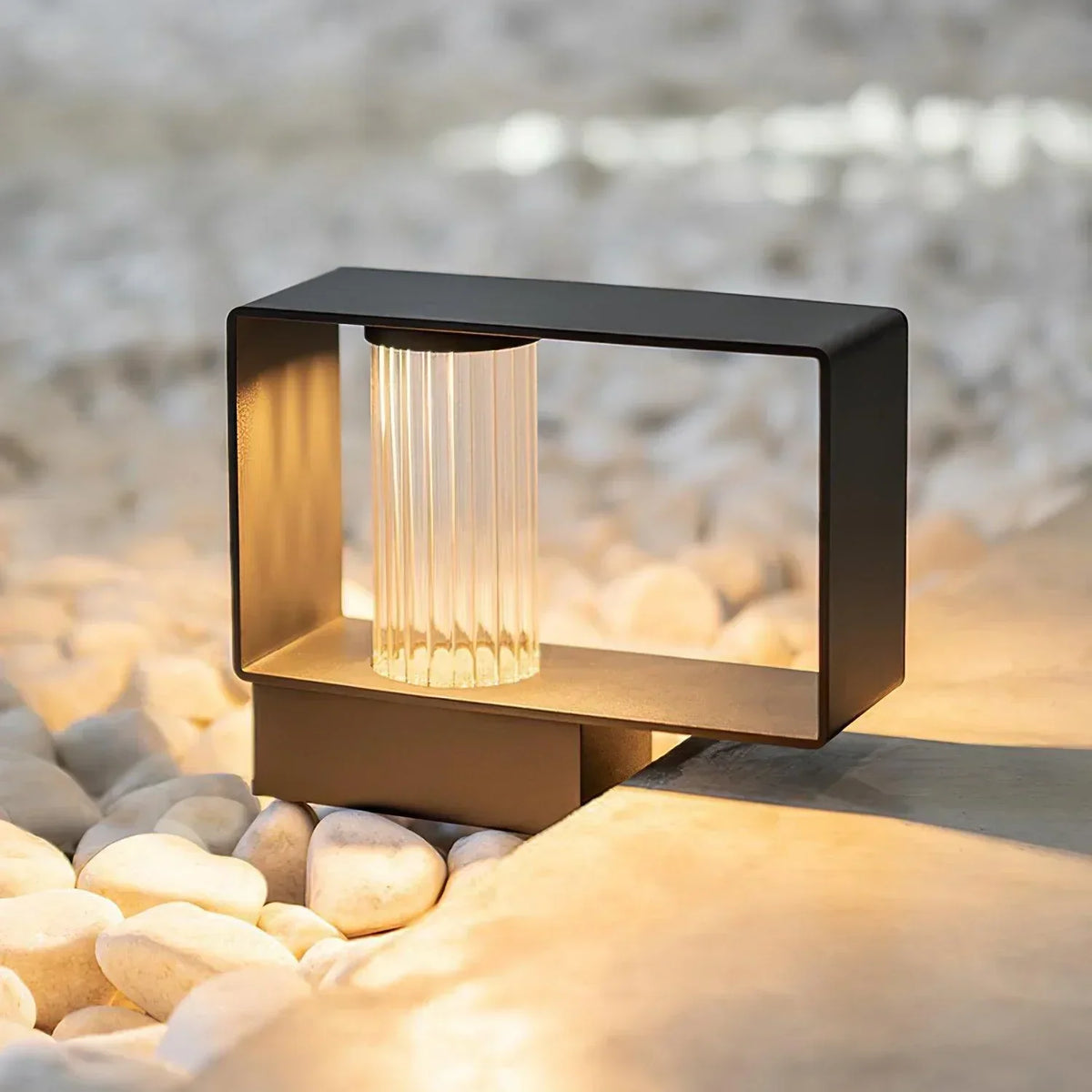 Frame Acrylic Outdoor Post Lamp Steel – Steel detail 5