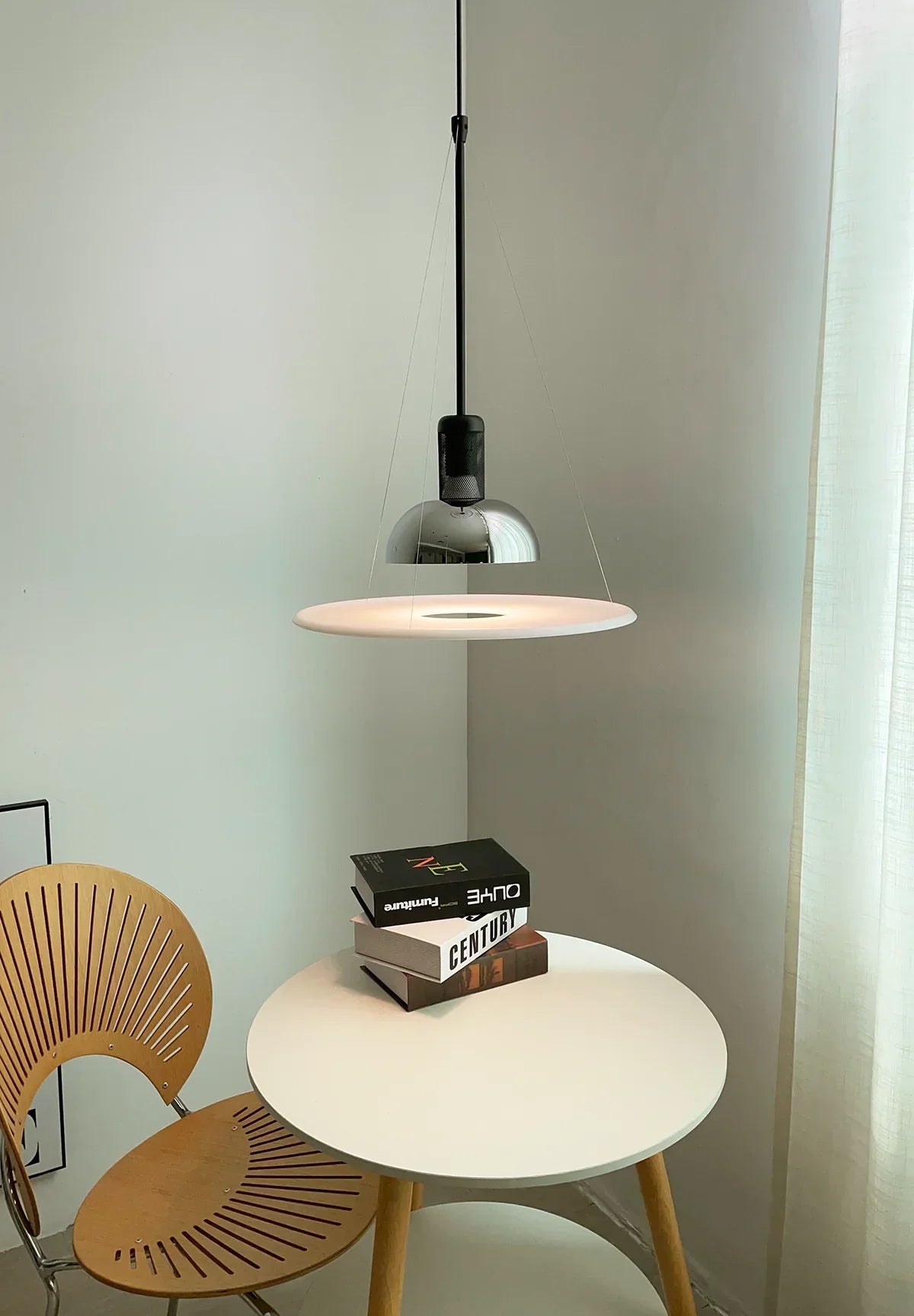 Frisbi Acrylic Disc Steel Pendant Light – Steel detail 19