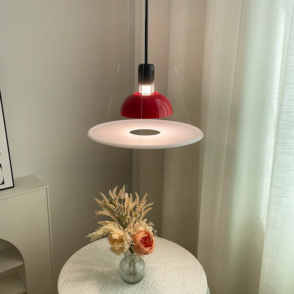 Frisbi Acrylic Disc Steel Pendant Light – Steel detail 10