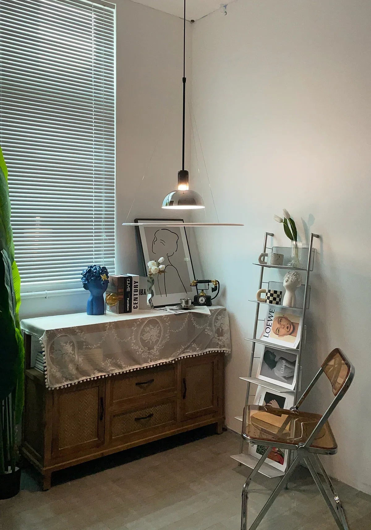 Frisbi Acrylic Disc Steel Pendant Light – Steel detail 24