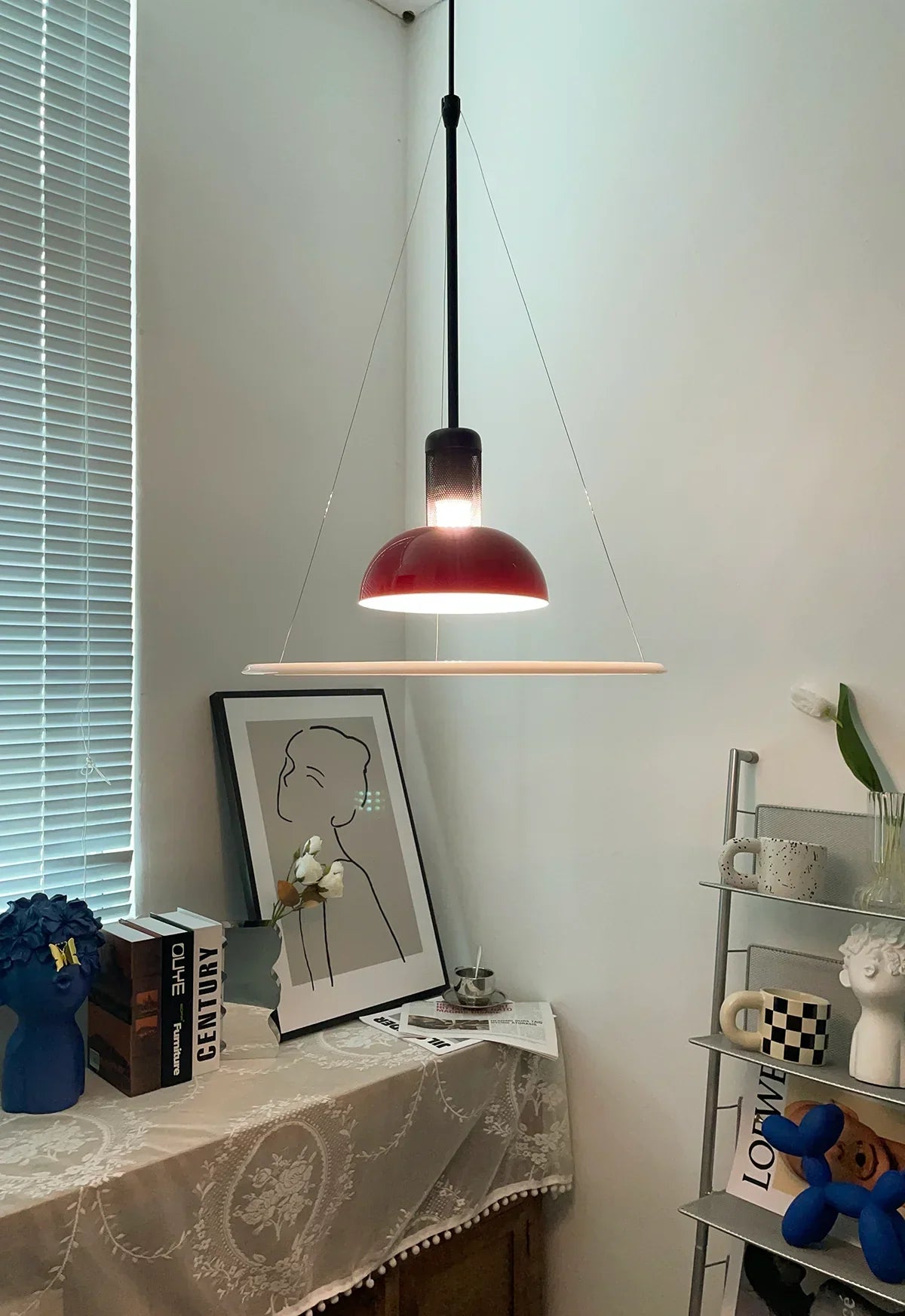 Frisbi Acrylic Disc Steel Pendant Light – Steel detail 23