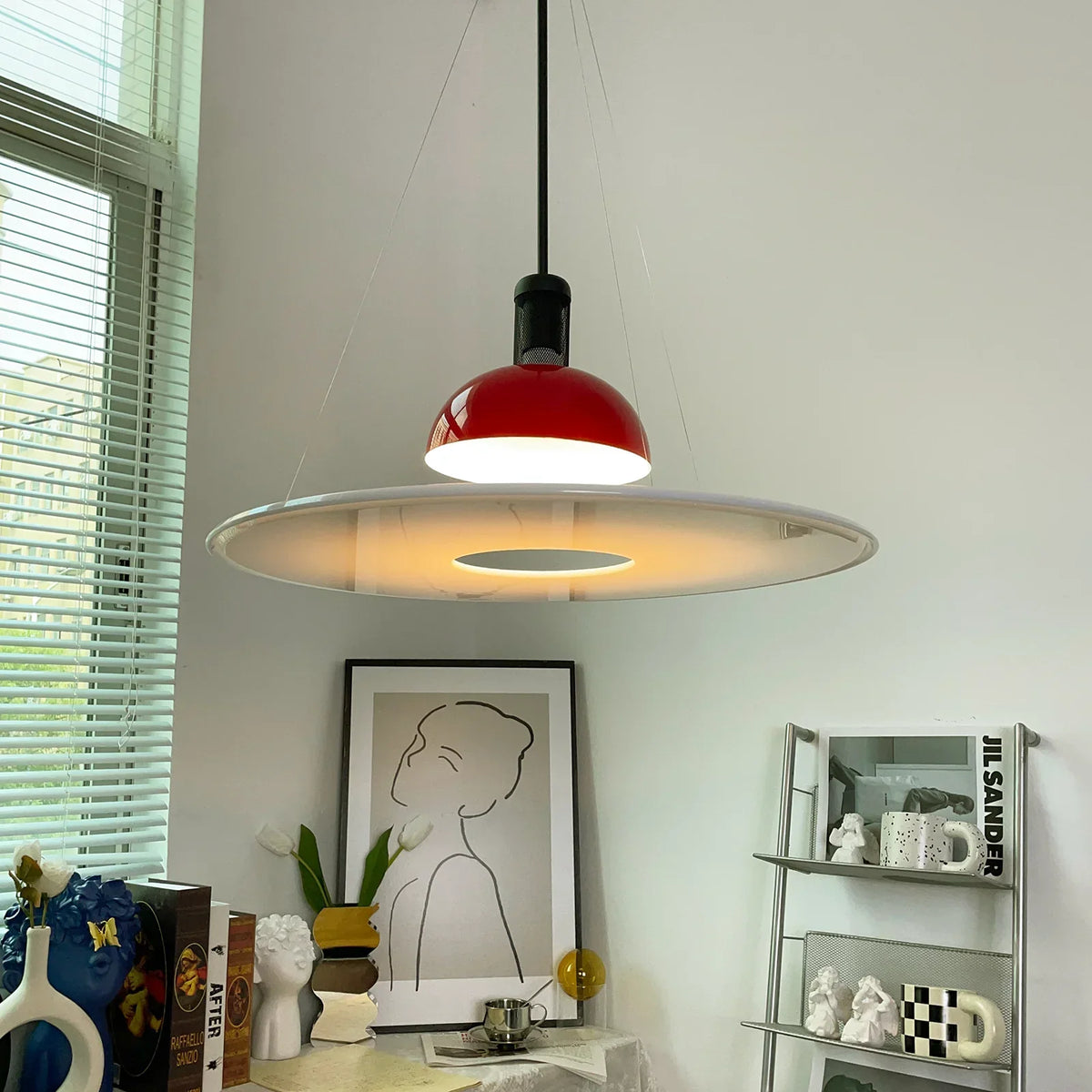 Frisbi Acrylic Disc Steel Pendant Light – Steel detail 14