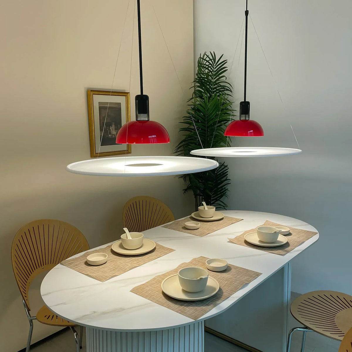 Frisbi Acrylic Disc Steel Pendant Light – Steel detail 7
