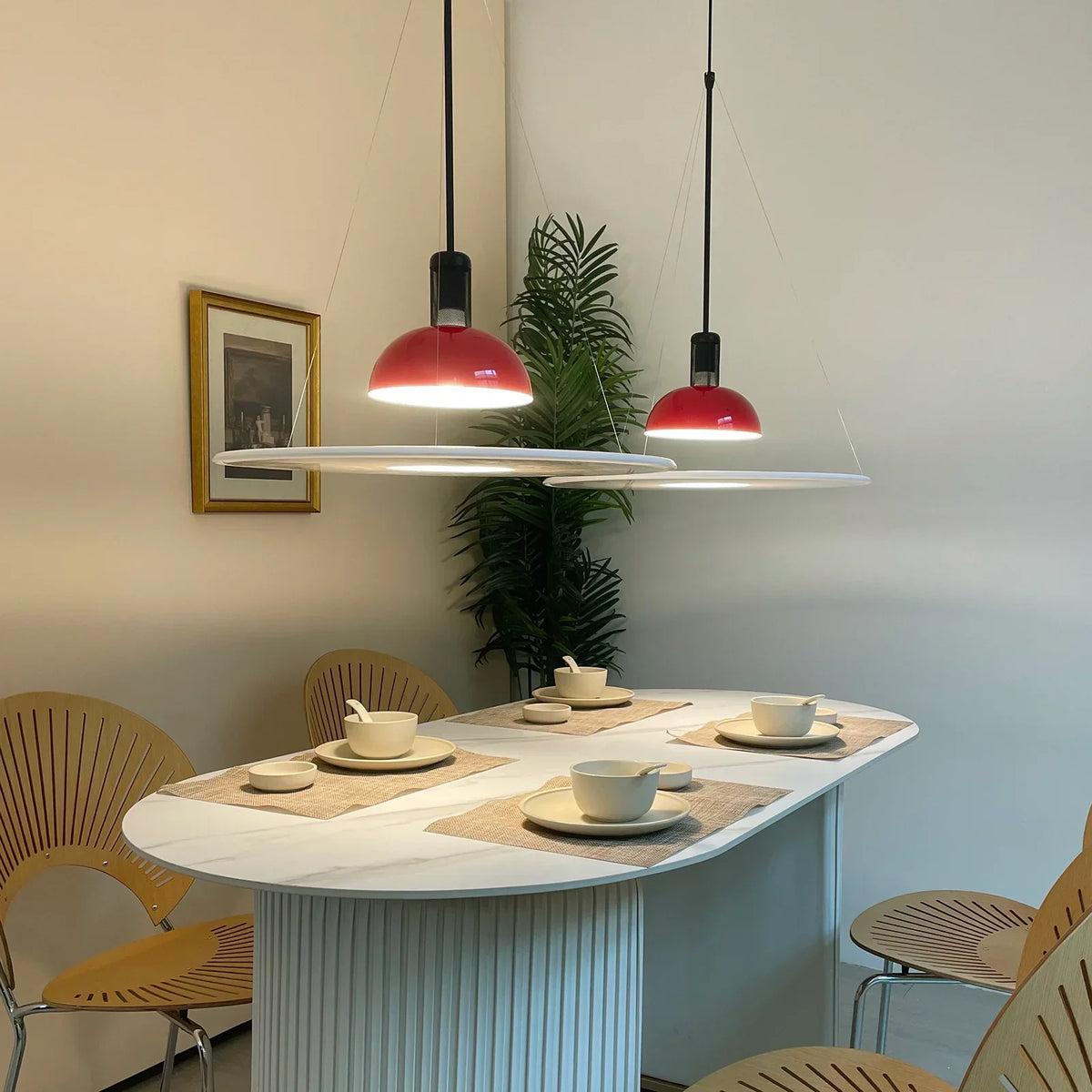 Frisbi Acrylic Disc Steel Pendant Light – Steel detail 11