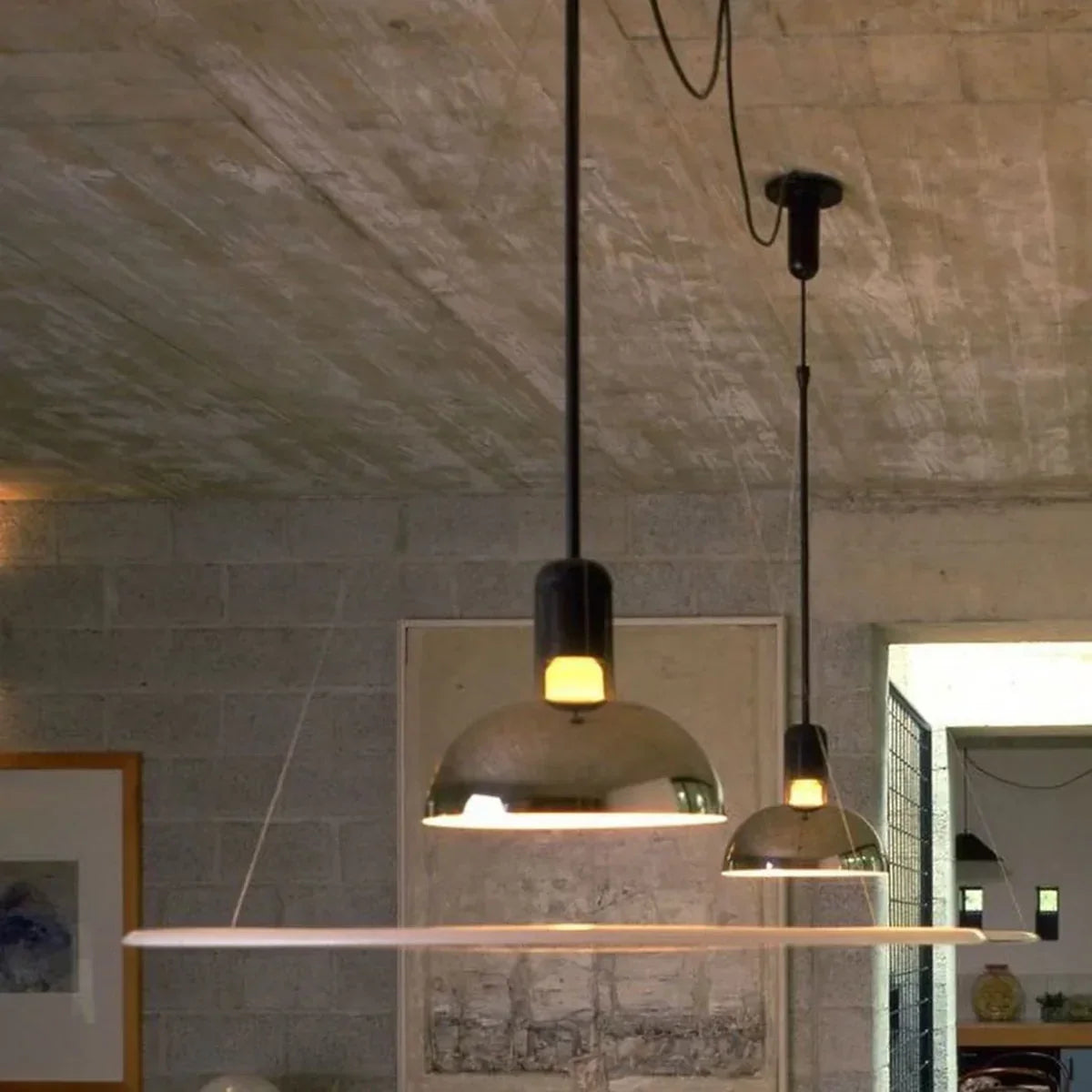 Frisbi Acrylic Disc Steel Pendant Light – Steel detail 17
