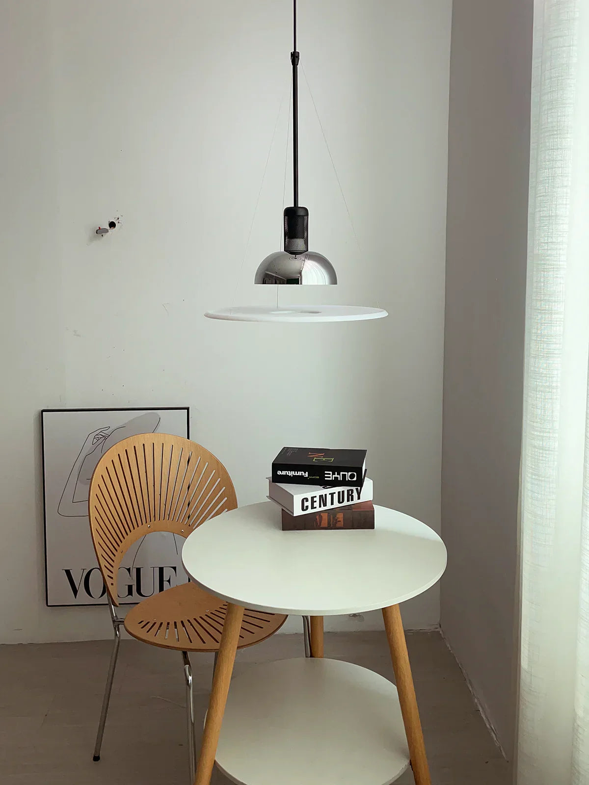 Frisbi Acrylic Disc Steel Pendant Light – Steel detail 22