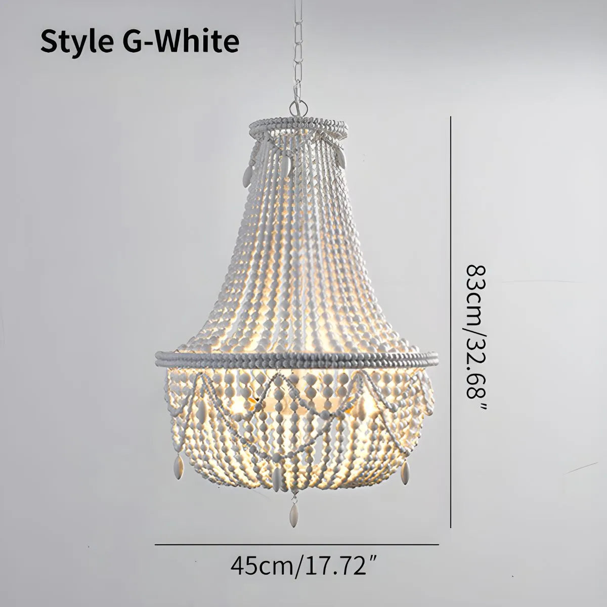 Retro Wooden Bead Chandelier for Dining Room – detail 33