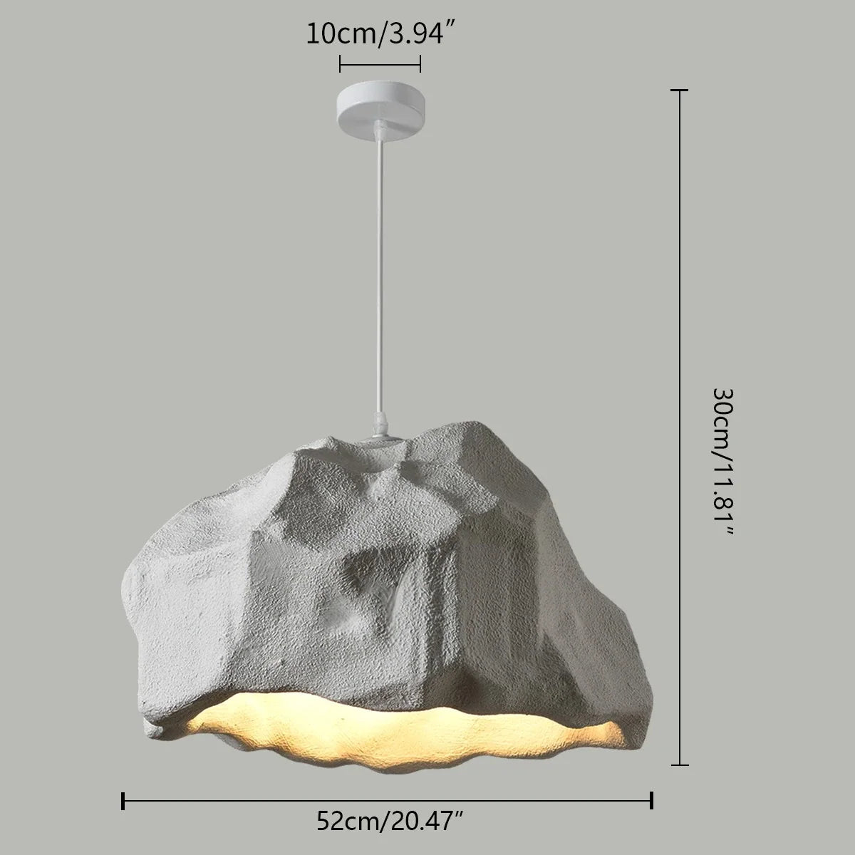 Creative Rock Shaped Pendant Light for Dining Room – detail 9