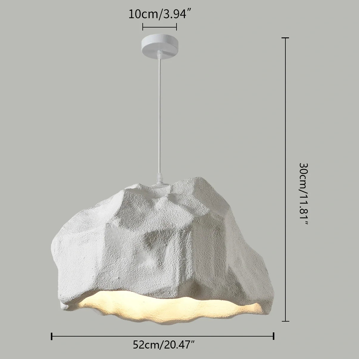 Creative Rock Shaped Pendant Light for Dining Room – detail 4