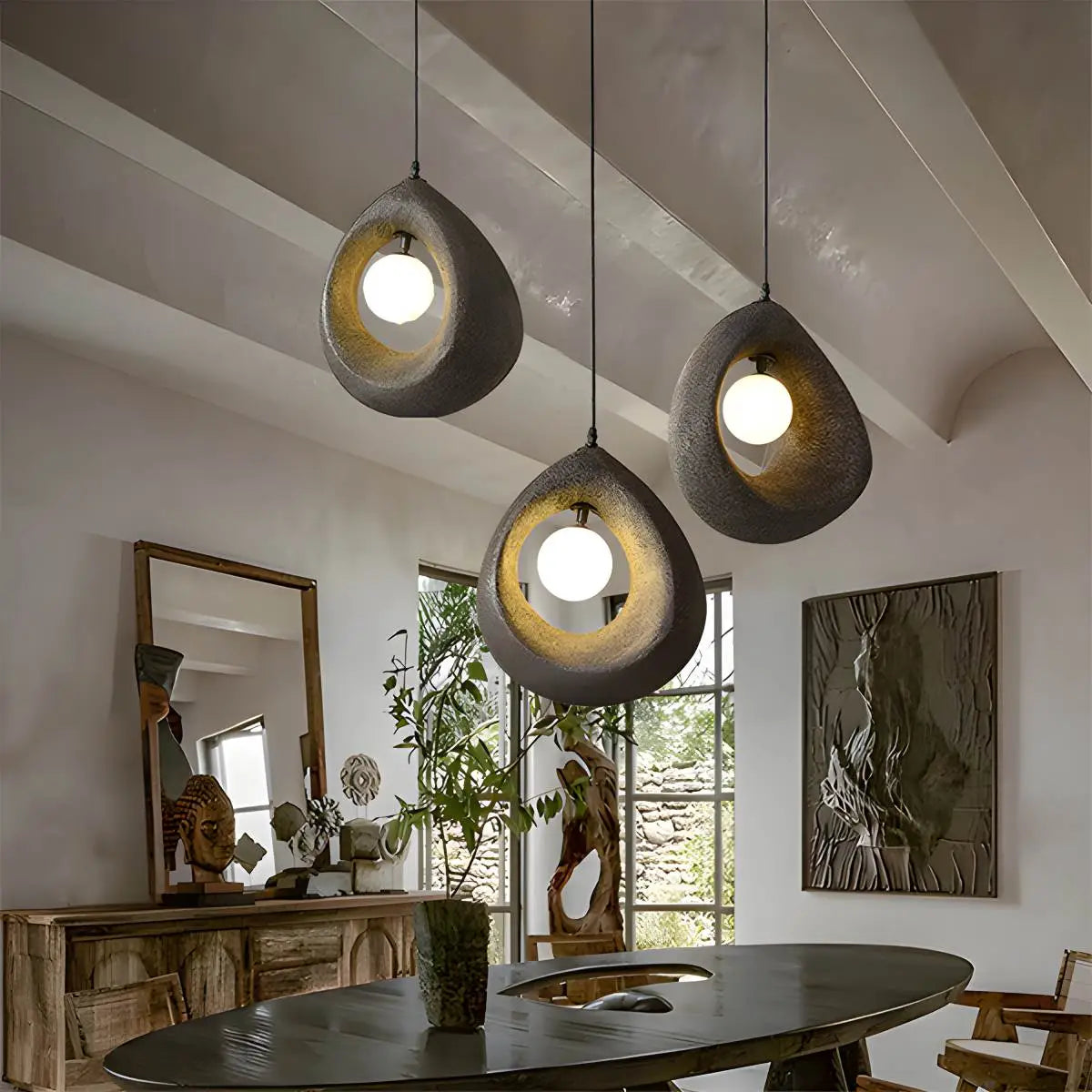 Circular Wabi Sabi Pendant Light Modern Lighting – detail 31