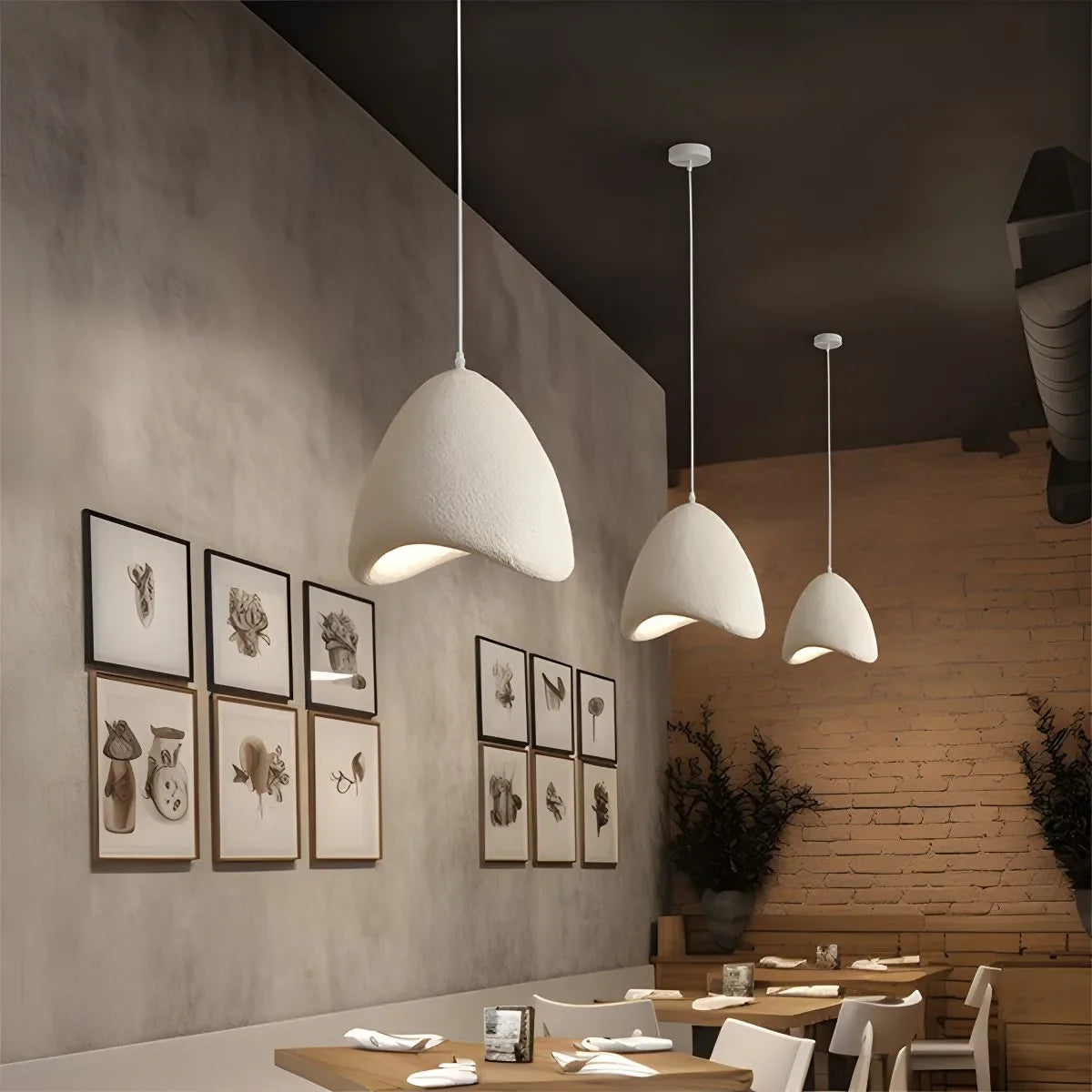 Japanese Style Bird's Nest Shape Pendant Light – detail 5