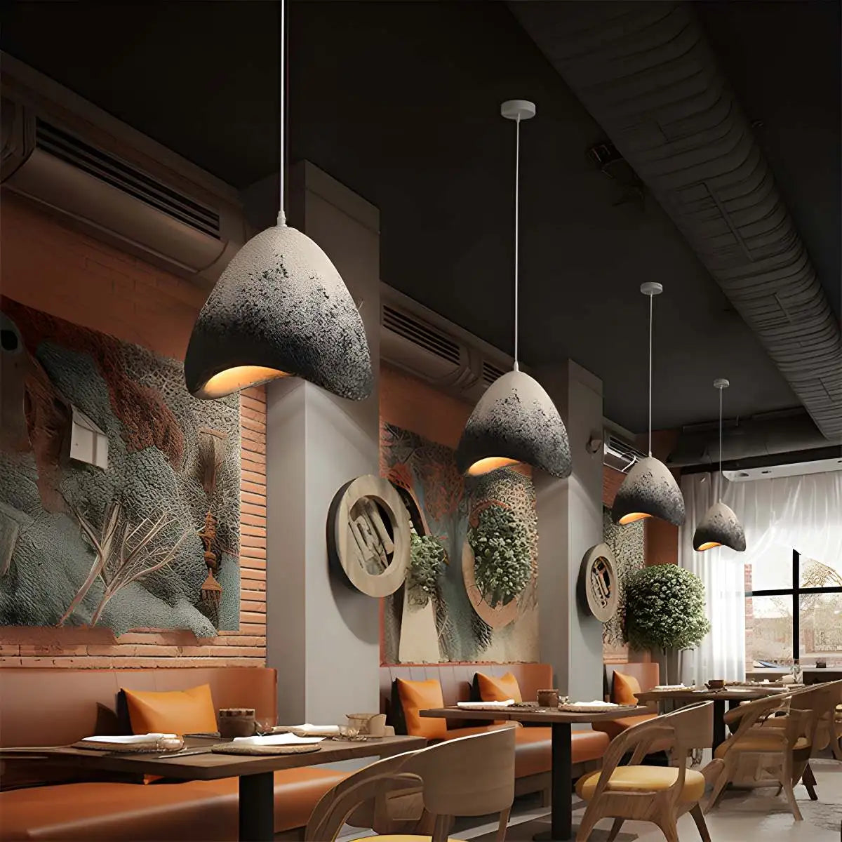 Japanese Style Bird's Nest Shape Pendant Light – detail 20
