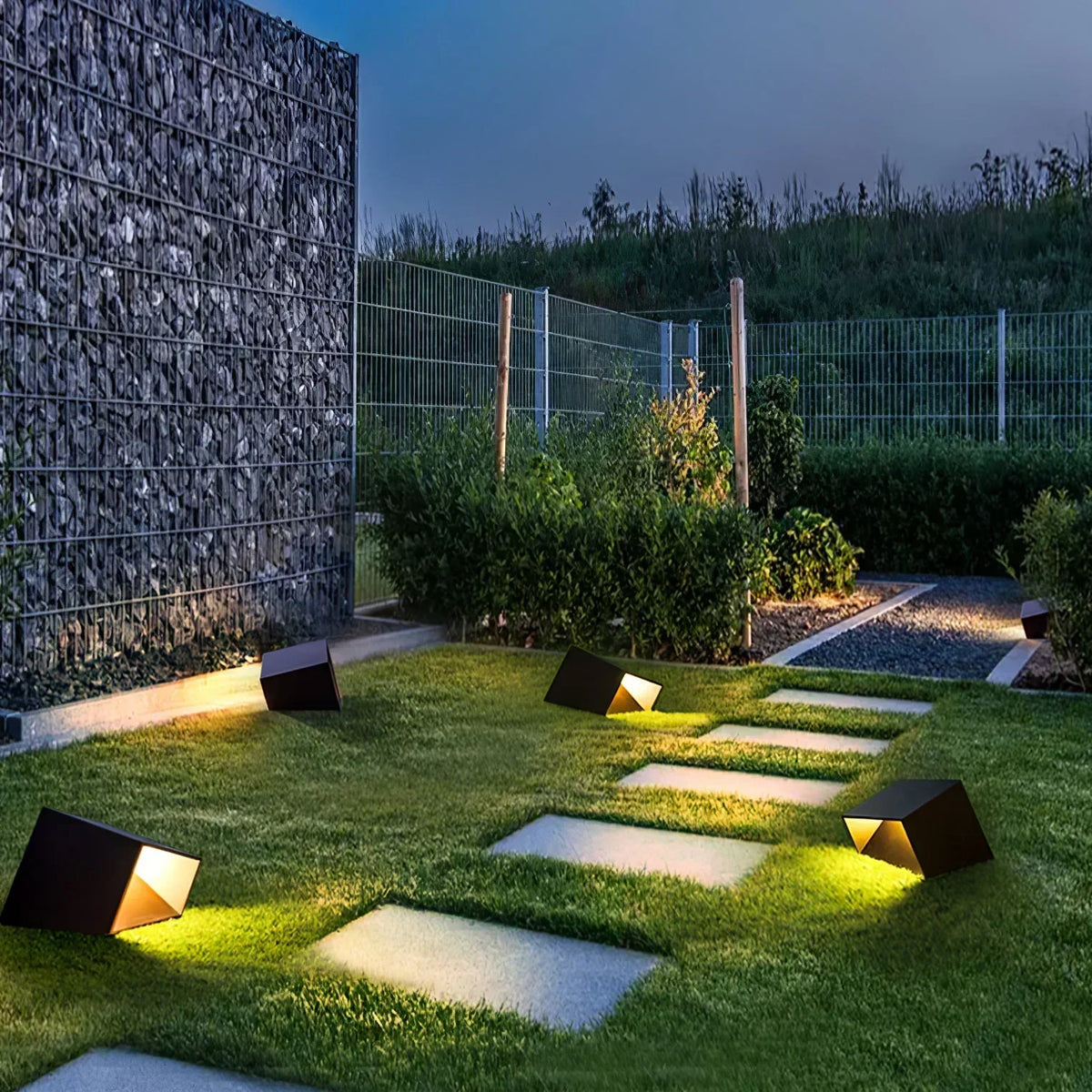 Garden Decoration Cube Outdoor Steel Light – Steel detail 6