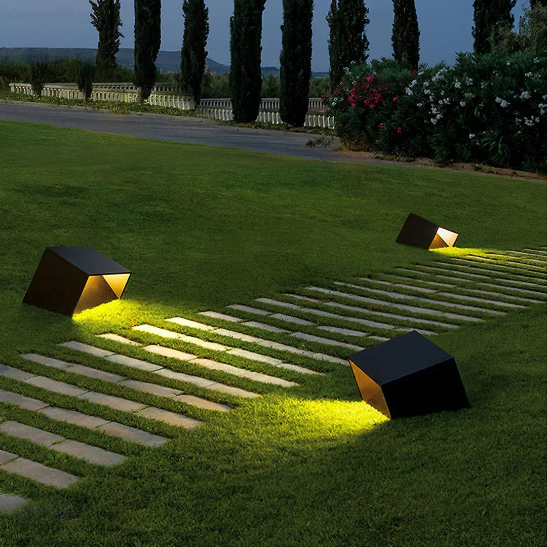 Garden Decoration Cube Outdoor Steel Light – Steel detail 3