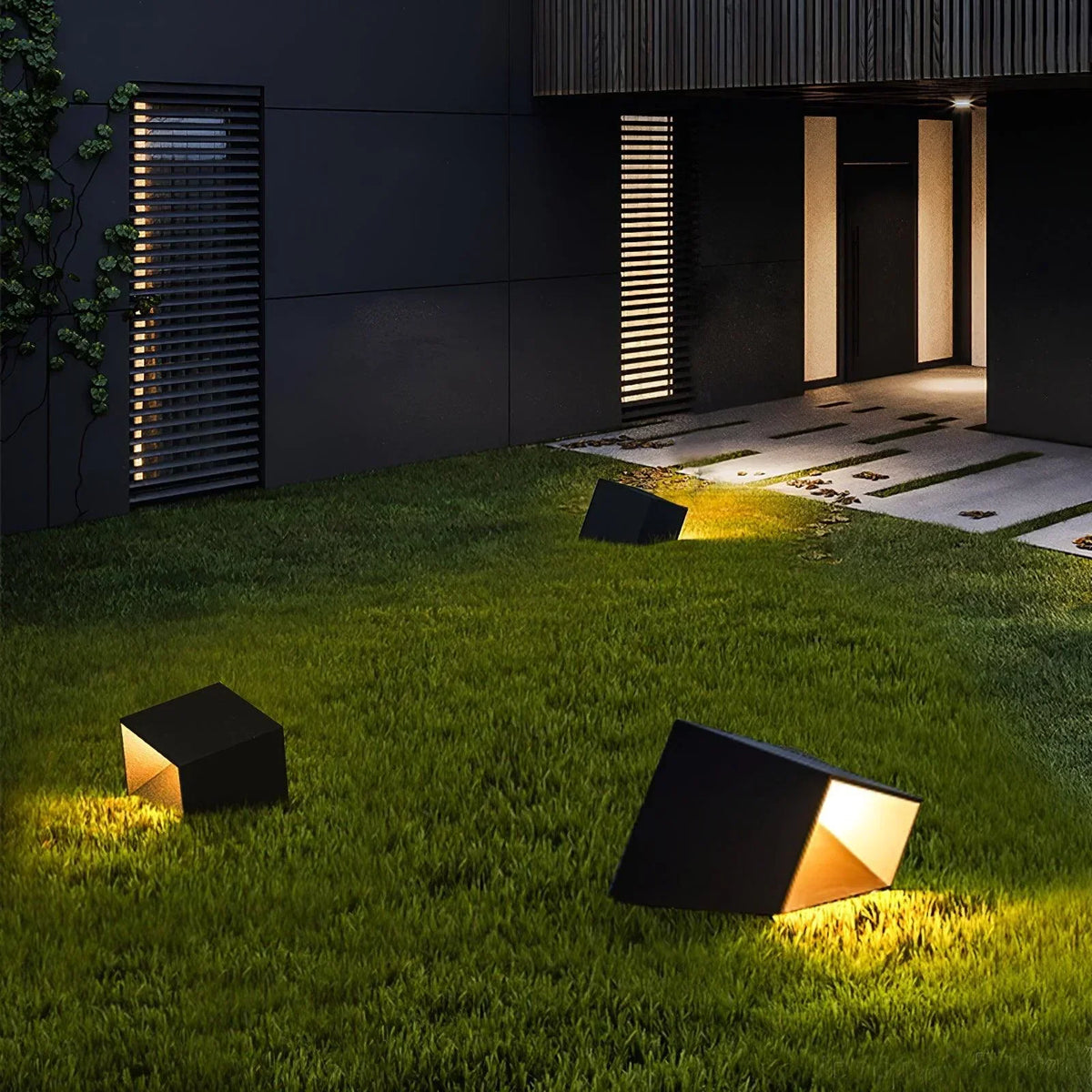 Garden Decoration Cube Outdoor Steel Light – Steel detail 4