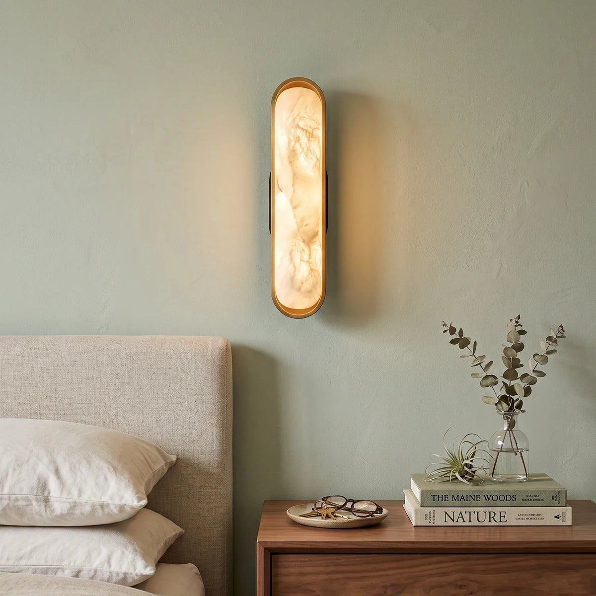 Capsule Chiarore Alabaster Wall Sconce – Alabaster detail 4