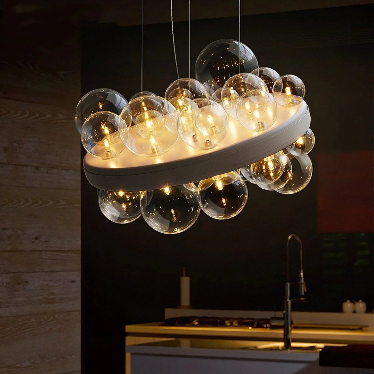 Gienah Ceiling Glass Chandelier – Glass detail 5