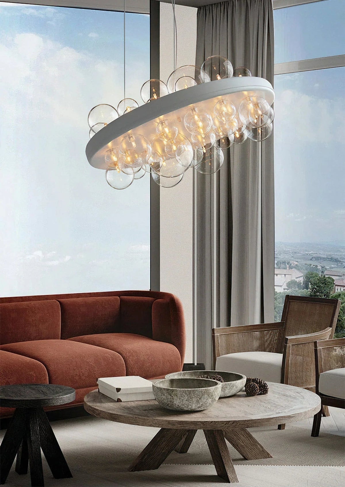 Gienah Ceiling Glass Chandelier – Glass detail 13