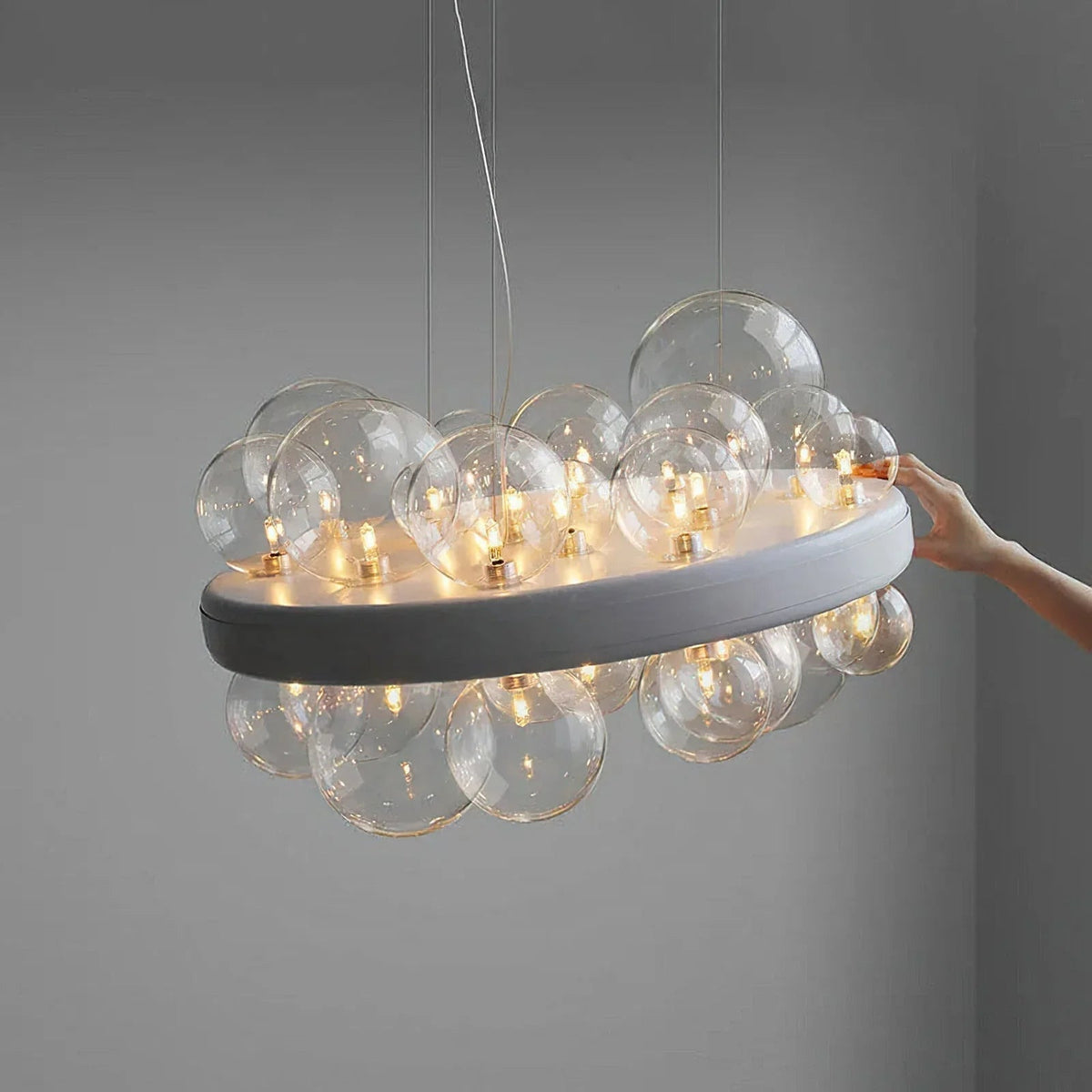 Gienah Ceiling Glass Chandelier – Glass detail 10