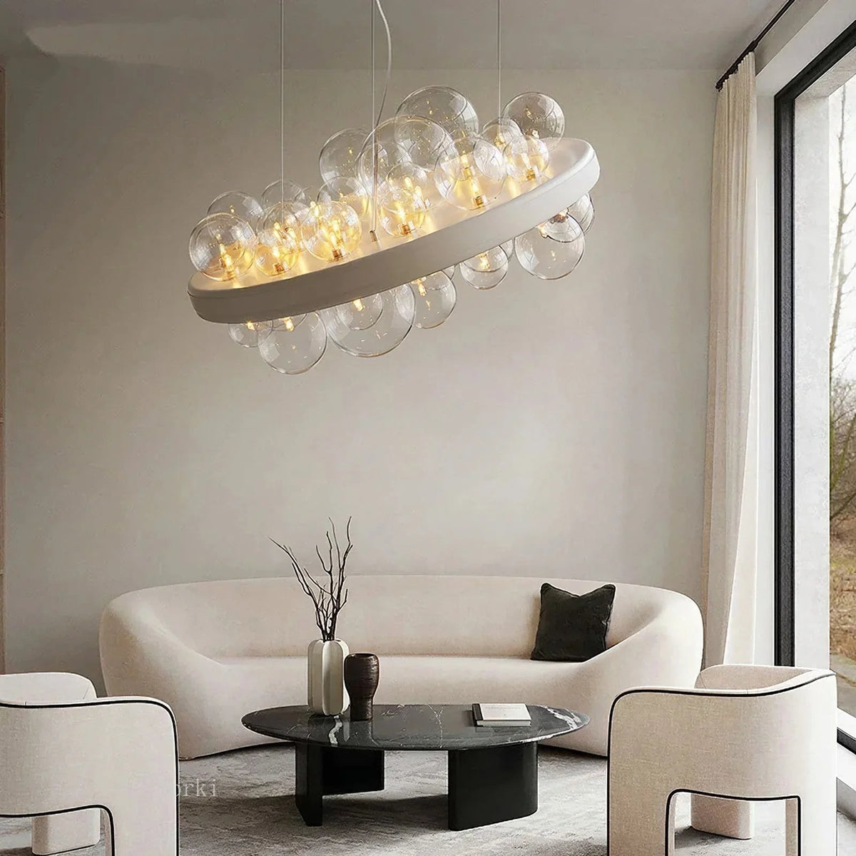 Gienah Ceiling Glass Chandelier – Glass detail 2