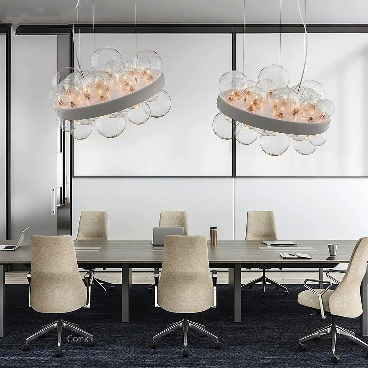 Gienah Ceiling Glass Chandelier – Glass detail 4