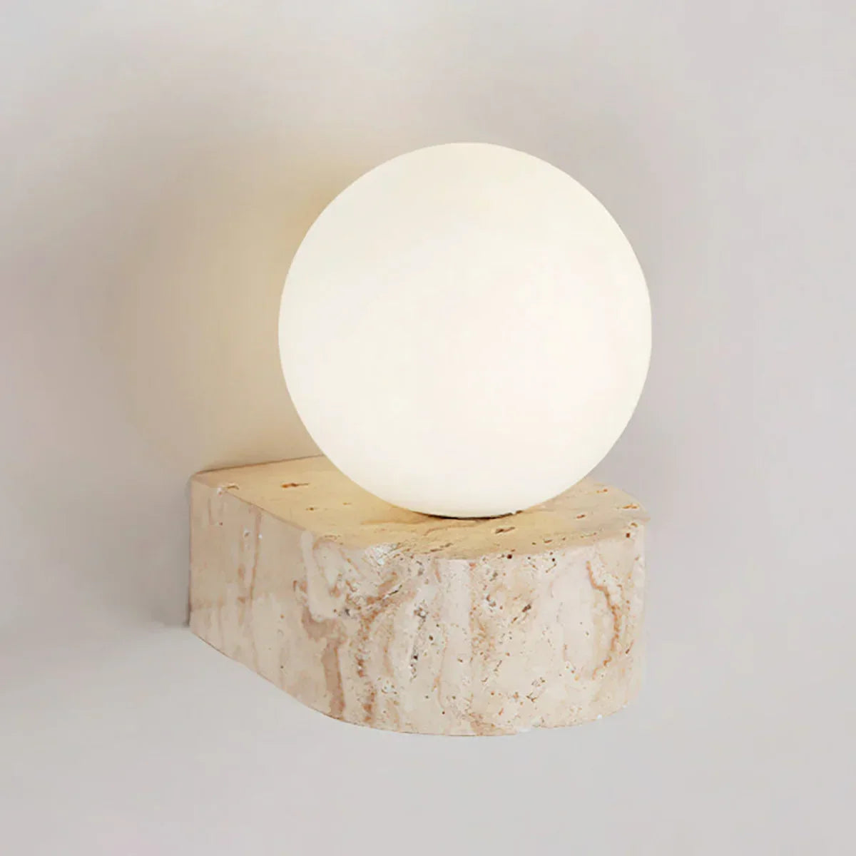 Globe Byers Travertine Wall Lamp – Travertine detail 7