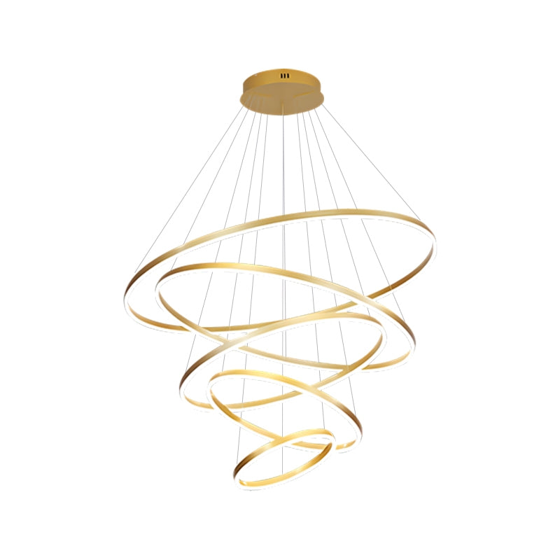 Tiered Ring Chandelier with Multi-Layer Rings – detail 44