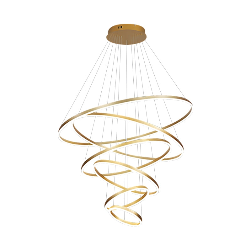 Tiered Ring Chandelier with Multi-Layer Rings – detail 47