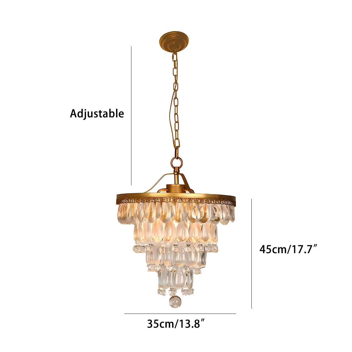 Droplet Crystal Chandelier for Dining Room – Crystal detail 16