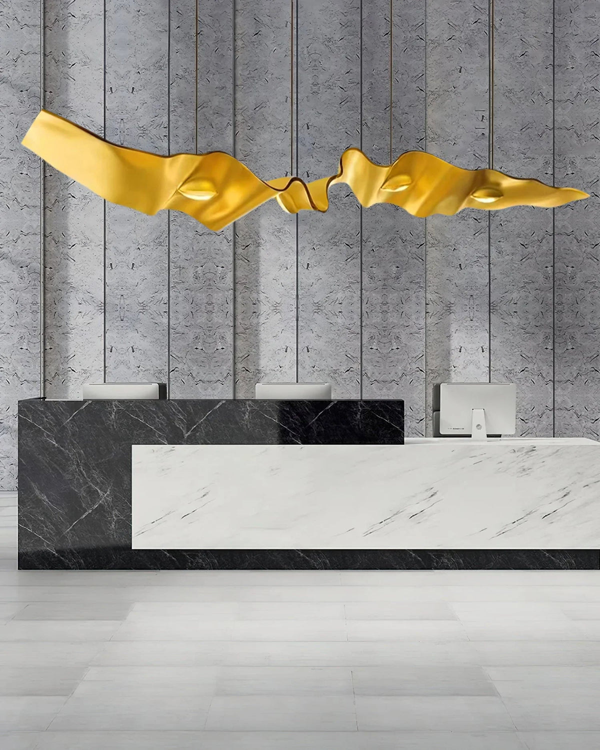 Gold Ribbon Chandelier – detail 11