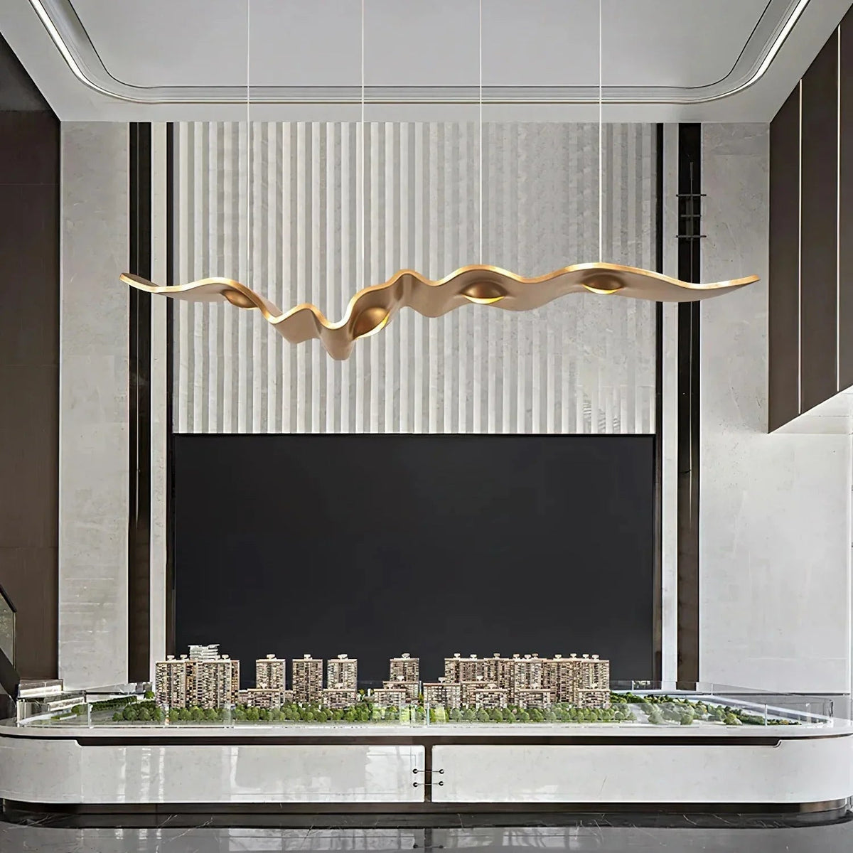 Gold Ribbon Chandelier – detail 5
