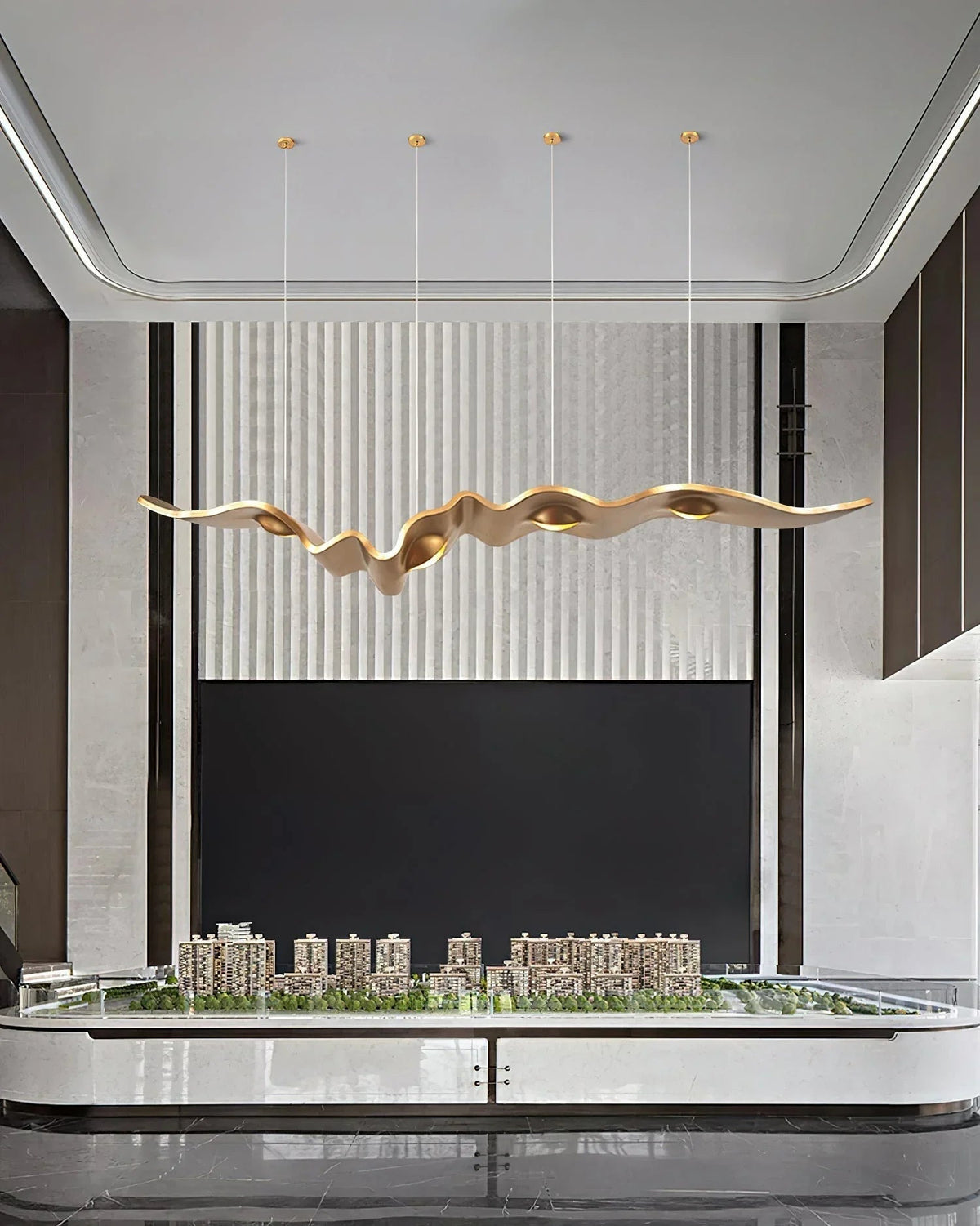 Gold Ribbon Chandelier – detail 14