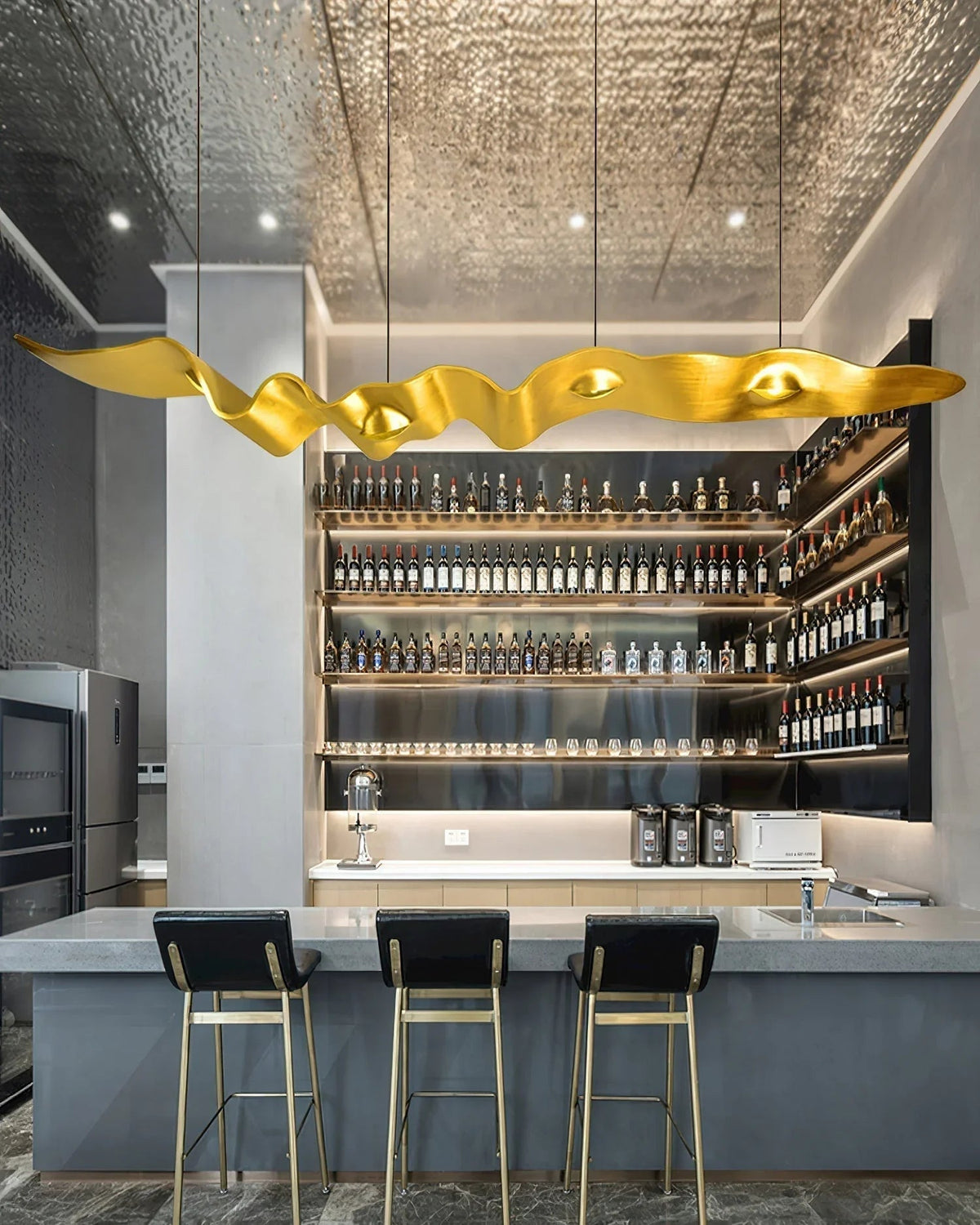 Gold Ribbon Chandelier – detail 8