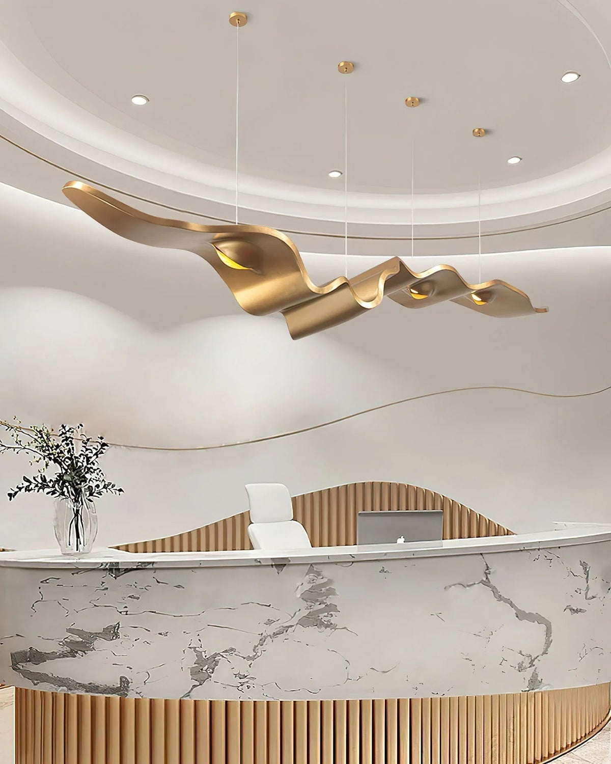 Gold Ribbon Chandelier – detail 9