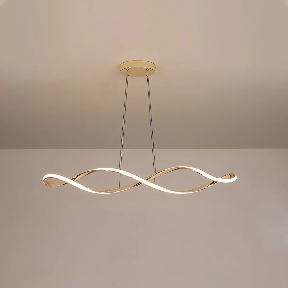 Linear Twist Pendant Light for Dining Room – detail 3
